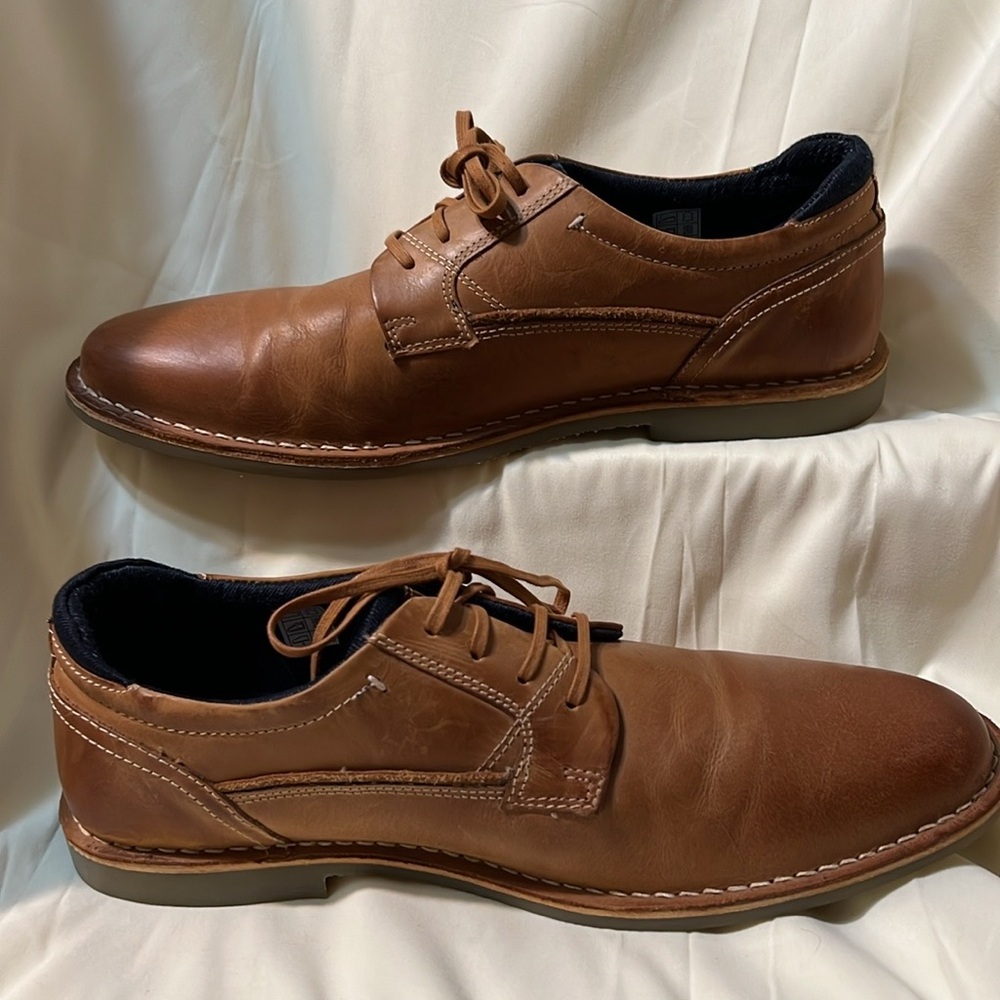 Steve Madden Gorren Tan Leather Men's Casual Lace Oxford Shoes Size 12